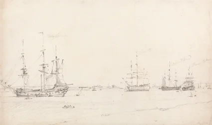 Quattro East Indiamen all